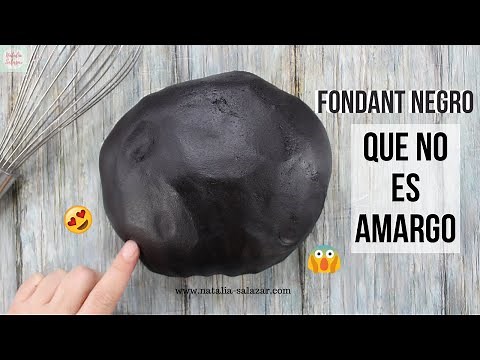 🖤How to make professional black fondant that isn't bitter 😱 | Natalia Salazar
