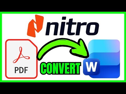 How To CONVERT PDF To Word In Nitro (QUICK & EASY) 2026