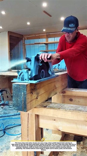 Cut Big Wood Like a Pro! Heavy‑Duty Circular Saw Work 🪵⚙️