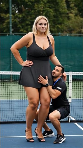 Man Lifts Giant Woman in Public – Crowd Goes Wild!