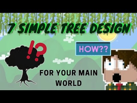 7 Simple Tree Design For Your Main World | Growtopia Design