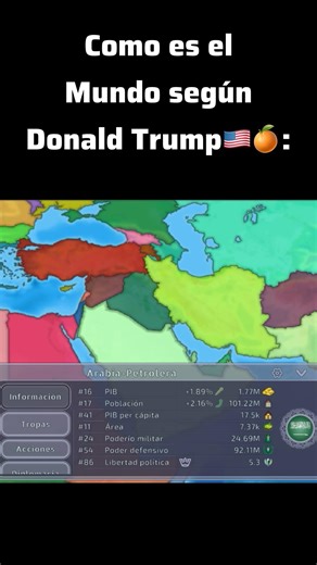 Como es el mundo según Donald Trompeta🇺🇸🍊: #usa #trump #world