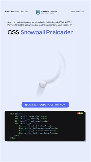 CSS Loading Animation | Snowball Preloader animation using CSS | #css
