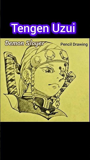 Drawing Tengen Uzui | Demon Slayer Art #anime #genya #shorts