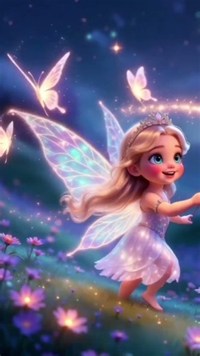 Magical Moonlight Fairy 🧚‍♀️✨ | Adorable 3D Fairy Tale #FairyTale #3DCartoon #CuteFairy