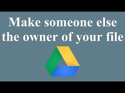Make someone else the owner of your file - Google Drive