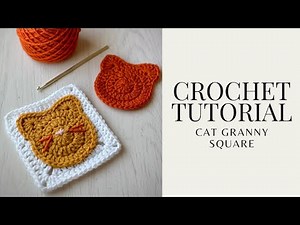 Crochet Cat Granny Square
