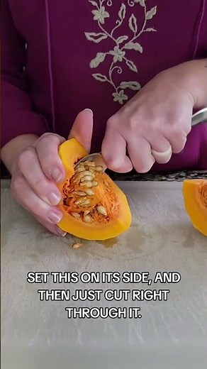 How to cut a butternut squash. #foodvideos #cooking #cookingtutorial #homecooking