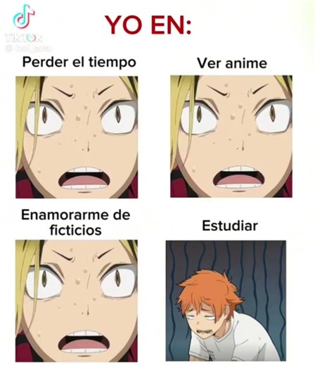 Yo no soy mucho de estudiar pero si de todo lo demás 🙂👍#Haikyuu