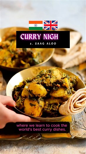 CURRY NIGHTS | Episode 2: Saag Aloo 🇬🇧🇮🇳 takeaway style. Ready to make the world’s best curry dishes together?Perfectly soft and squishable potatoes cooked in a spinach and green pepper masala. The flavours are outstanding and my version is light enough for every day eating. Recipe link in comments! #saagaloo #dinnerideas #cookingathome | Sanjana Feasts