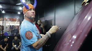 ISUZU's bonnet gets airbrushed by Counting Cars' Mike Henry! #HistoryConMy | HISTORY