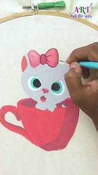 String Bag Painting 🎨 | DIY Tote Bag Design | Easy Fabric Painting #Shorts