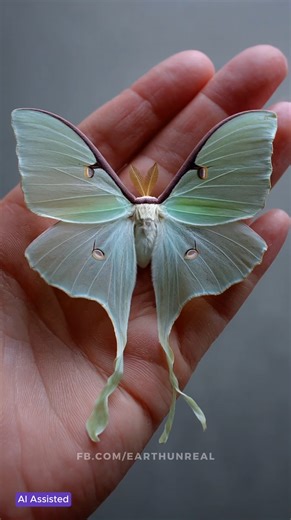 The Luna moth looks like a creature borrowed from moonlight, its pale green wings catching the night just enough to shimmer. Those long, ribbon-like tails aren’t just beautiful. They help the moth evade bats by confusing their echolocation. As adults, Luna moths live only about a week. They never eat, because they have no mouth, their brief life is devoted entirely to finding a mate. Males search by scent, guided by feathery antennae so sensitive they can detect a single drifting molecule in the