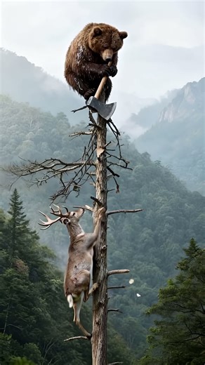 This bear’s a genius or just lucky? You decide! Watch this clever trick 🐻 #SmartBear #FunnyAnimals