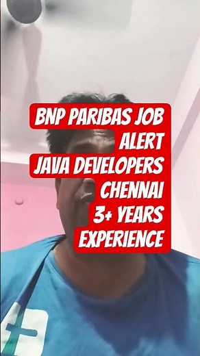 BNP Paribas Hiring Java Developers 2026 | Chennai Jobs | 3+ Years Exp | Spring Boot + High Salary