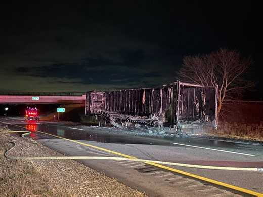 Semi-truck fire closes northbound for hours US-127 near Mason