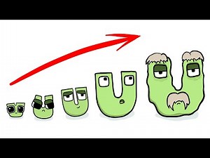 Drawing Letter U Alphabet Lore Growing Up 👍 ‪@EasyLittleDrawings‬