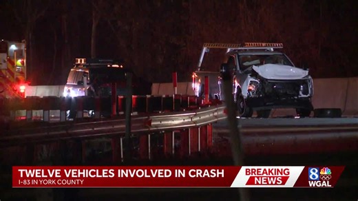 DISPATCH: 12-vehicle pile-up closes I- 83 in York County