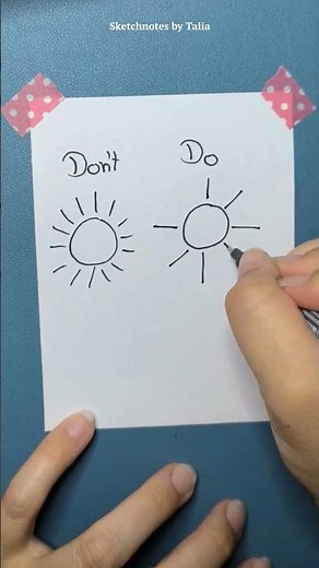 Zeichentrick - so zeichnest du eine Sketchnote Sonne richtig