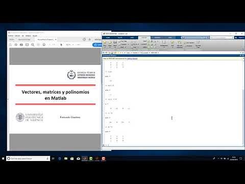 Vectors, matrices, and polynomials with Matlab | | UPV