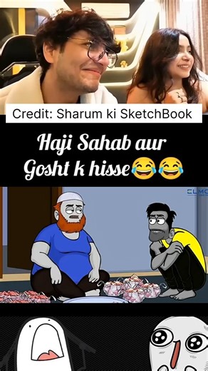 Haji Sahab or Ghost Kay hissy😂😅🤣||Sharum ki SketchBook|| #sharumkisketchbook #viralshorts #trending