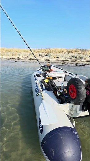 Inflatable boat fishing setup that's actually viable #fishing #inflatableboat