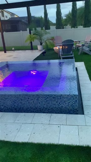 It’s a vibe. #custompools #custompool #outdoorlivingspace #outdoorliving #artificialturf #centralfloridaliving #floridaliving #familytime #pergala #waterfall #firebowl #pooldesign #poolside #poolday