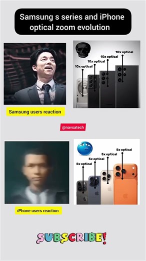 samsung and iPhone optical zoom evolution #shortsfeed #viralshort #viralvideo #smartphone #navsatech
