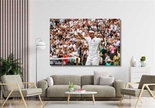 Roger Federer Poster Canvas,motivation Art,federer Wall Art,roger Federer Print on Canvas,tennis Fan Gift,roger Federer Canvas,ready to Hang - Etsy