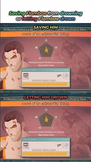 Saving Flambae Vs Letting Him Drown #dispatchgame #dispatch
