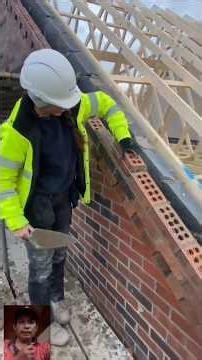this is a beautiful female worker how to install red bricks#walls