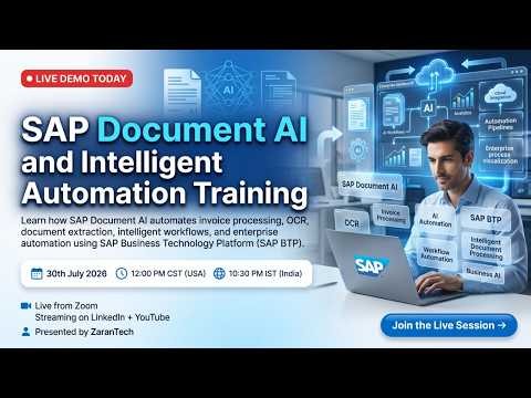 SAP Document AI and Intelligent Automation - Live Demo | ZaranTech