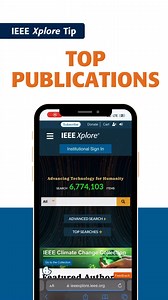 💡 Looking for the top publications on a specific topic or technology? Run a search in IEEE Xplore for that topic or technology and you can see the journals, magazines, and conferences that published the most number of documents for your search under 'Publication Title' in the 'Filter These Results' box on the search results page. 🔗 https://loom.ly/ViiMQ7o #XploreTips #TipsAndTricks #IEEEXplore #IEEE #Tips #ResearchTips | IEEE Xplore