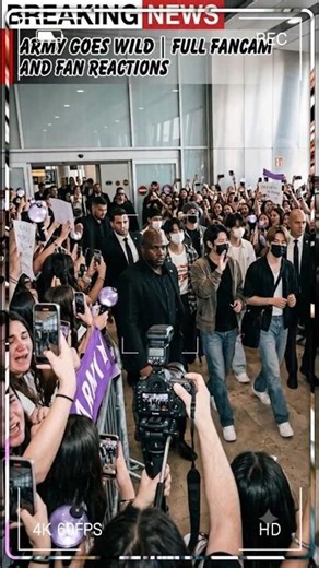 BTS Arrival in Madrid + ARMY Goes CRAZY at Airport FULL FANCAM | BTS Spain 2026