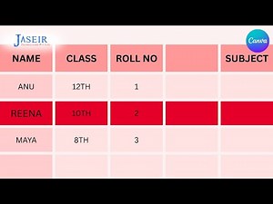 How to Create a Table in Canva | Easy step-by-step Tutorial