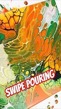 Swipe Pouring Automnal 🍁🍃🍂 #fluidartist