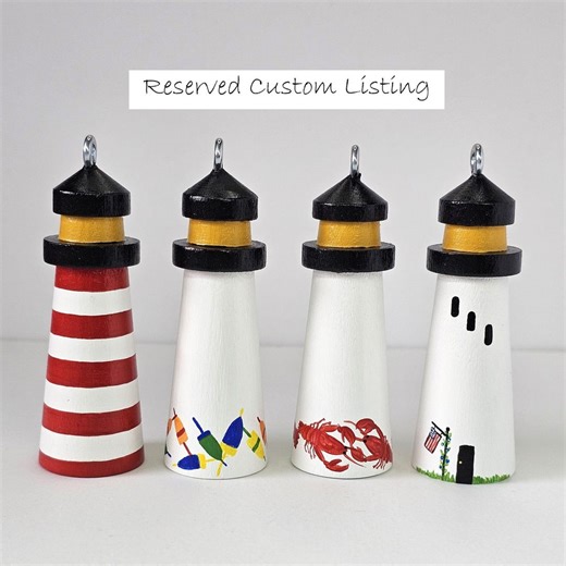Lighthouse Ornaments, Reserved Custom Listing - Etsy