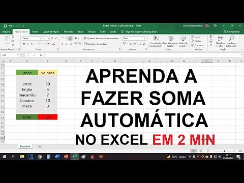 COMO FAZER SOMA AUTOMÁTICA NO EXCEL