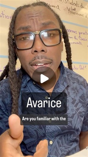 Marques Reynolds | Do you believe avarice is a negative characteristic? Avarice, which means extreme greed for wealth or material gain, is generally perceived... | Instagram