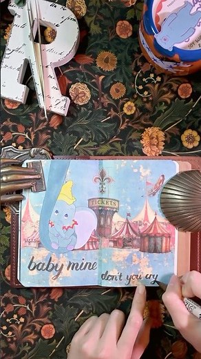 Dumbo Journal Baby Mine relaxing sounds #scrapbooking #collage #journal #stressrelief #asmr