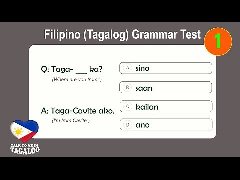 Tagalog GRAMMAR TEST 1 | Filipino Language Quiz | Talk to Me in Tagalog 🇵🇭