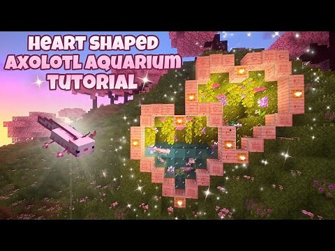Minecraft | How to build a Heart Shaped Axolotl Aquarium ✨build tutorial✨