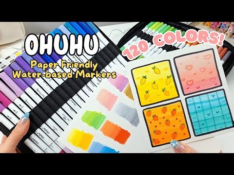 Unboxing New Ohuhu Water-based Markers!✨️