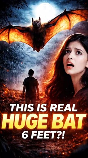 This Bat Looks Bigger Than a Human… But It’s Not 😳 😳#Facts #MindBlown #Shorts
