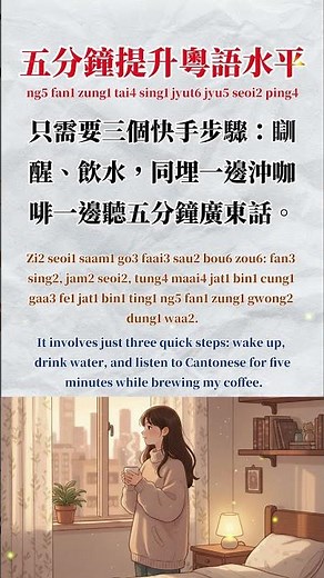 五分鐘提升粵語水平 | 5 Minutes To Improve Cantonese | Cantonese Listening Practice