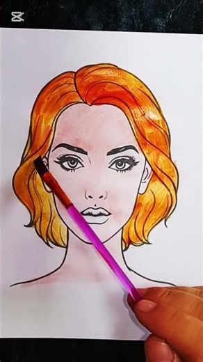 🔥What color would you dye your hair? #art #coloringadventure #painting #drawing #satisfying #colors