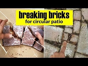 Cut brick pavers by hand with the swing of a hammer