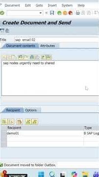 How to Send Message or mail Through SAP