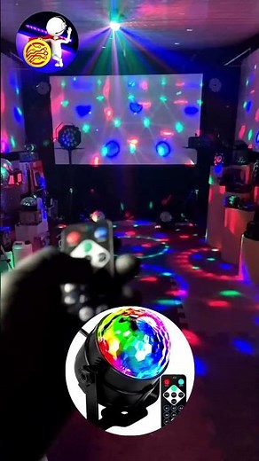 Para Balada Dj Globo Jogo De Luz Mini Bola Maluca LED Luz De Festa Com Controle Modelo WS3316
