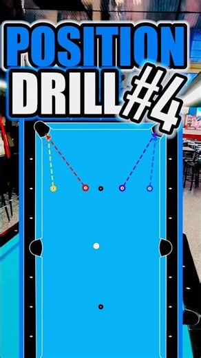 Billiards Position Drill 4 #billiardsplayers #howtoplaypool #8ballpool #snooker #streamer #shorts